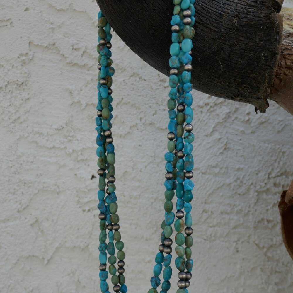 Rocki Gorman 4 strand turquiose necklace - Picture 4 of 4